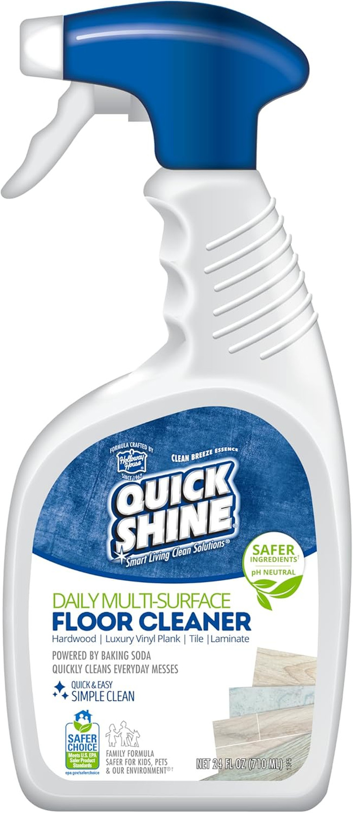 Quick Shine Multi Surface Floor Cleaner Daily Care 24Oz | Plant-Based, Ready to