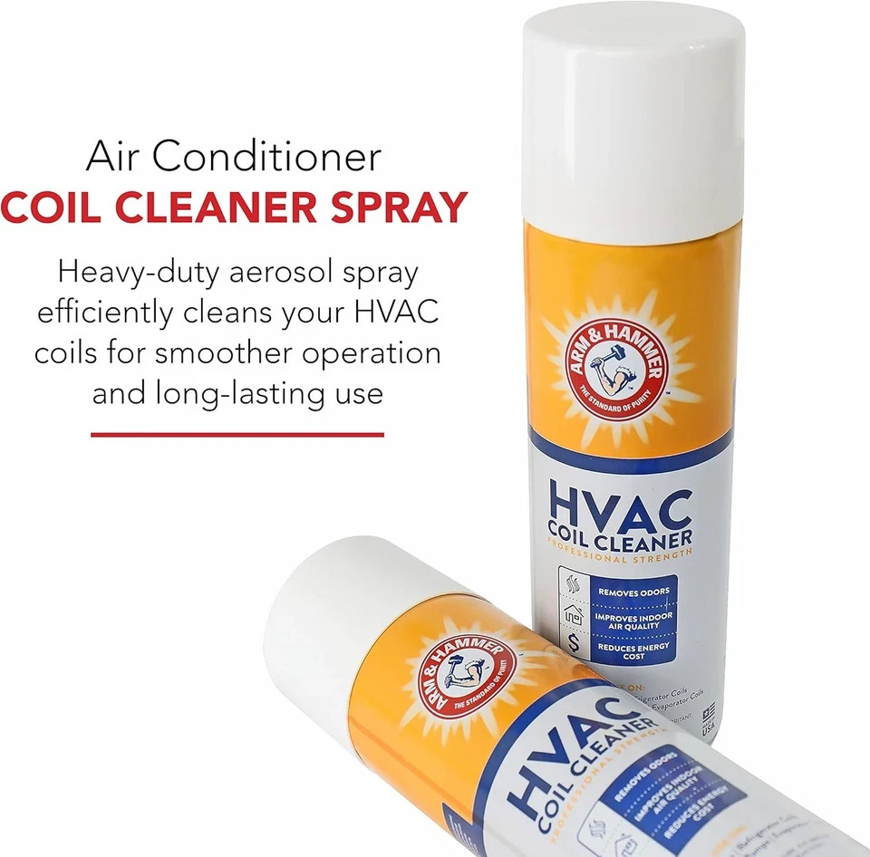 Biodegradable HVAC and Air Conditioner Coil Cleaner Foam Aerosol Spray, No Rinse