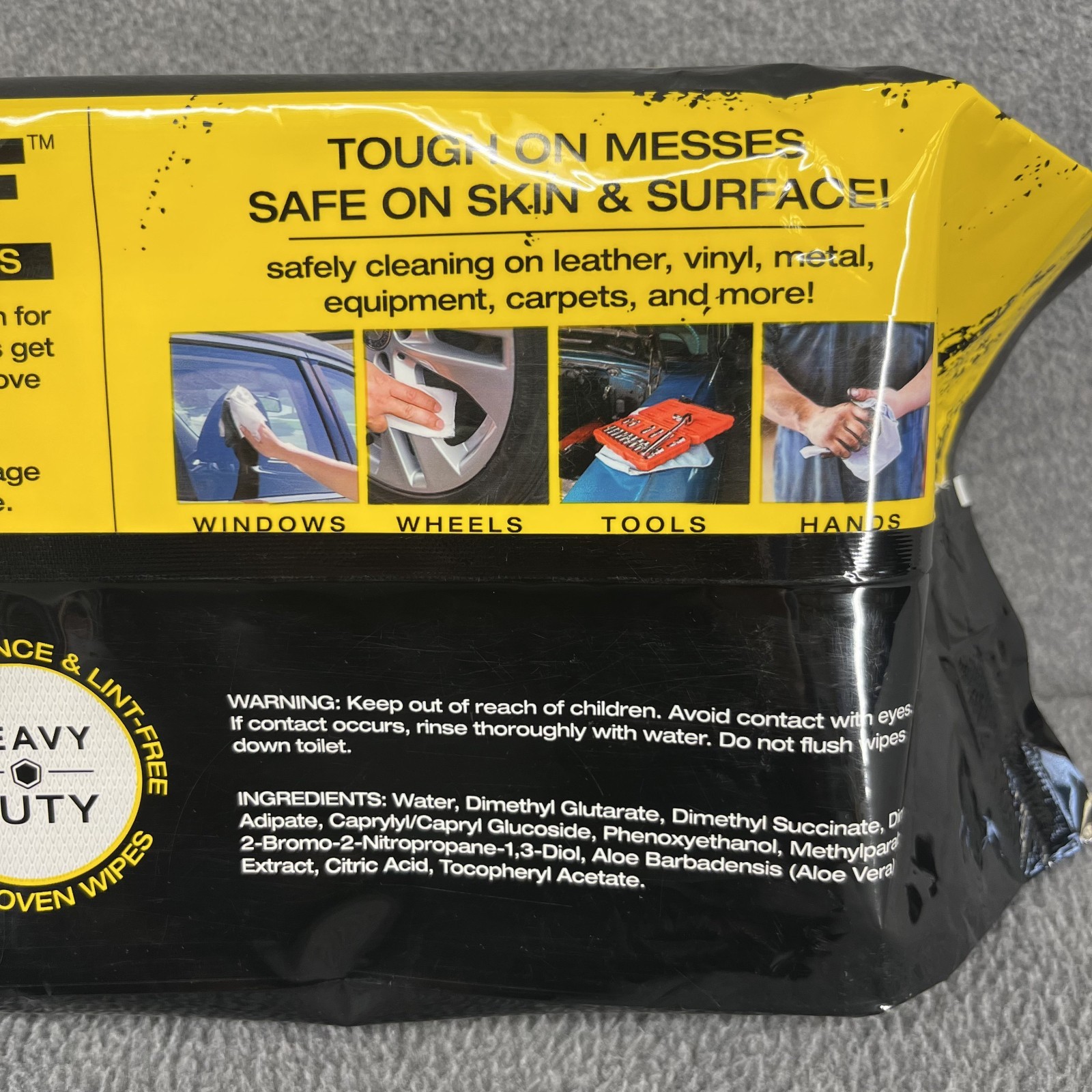 DURATUFF Heavy Duty Auto Wipes XL 100 Count Non-Woven Cleaning Wipes