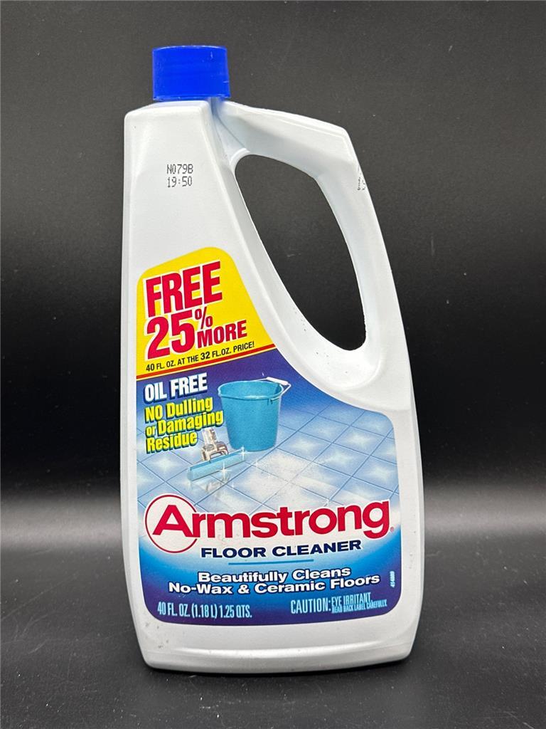 Armstrong Floor Cleaner Cleans No-Wax & Ceramic Floors SC Johnson RARE 40oz FULL