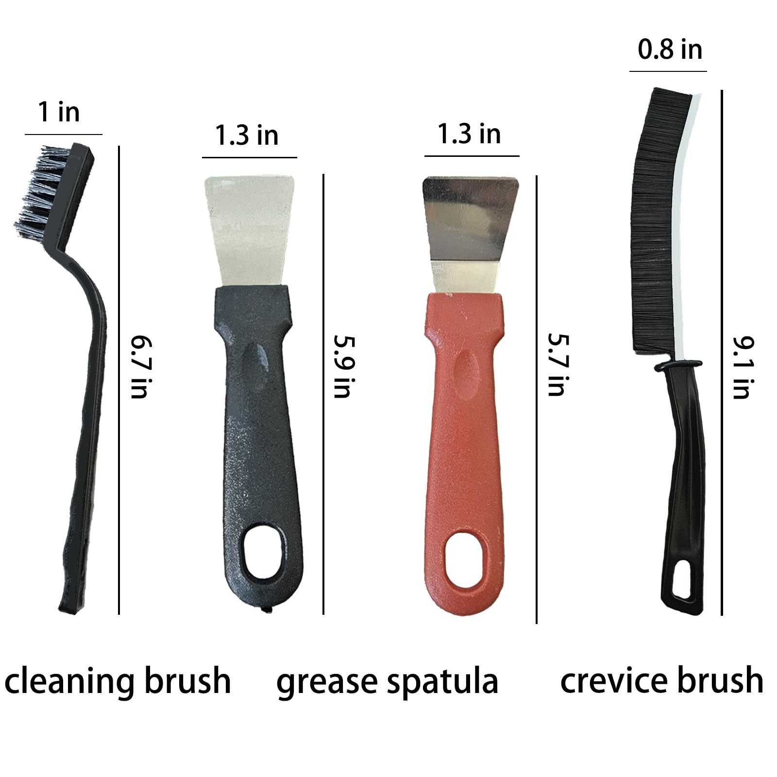 7Pcs Cleaning Brush Kit, Stubborn Grease Grime Remover, Multicolor
