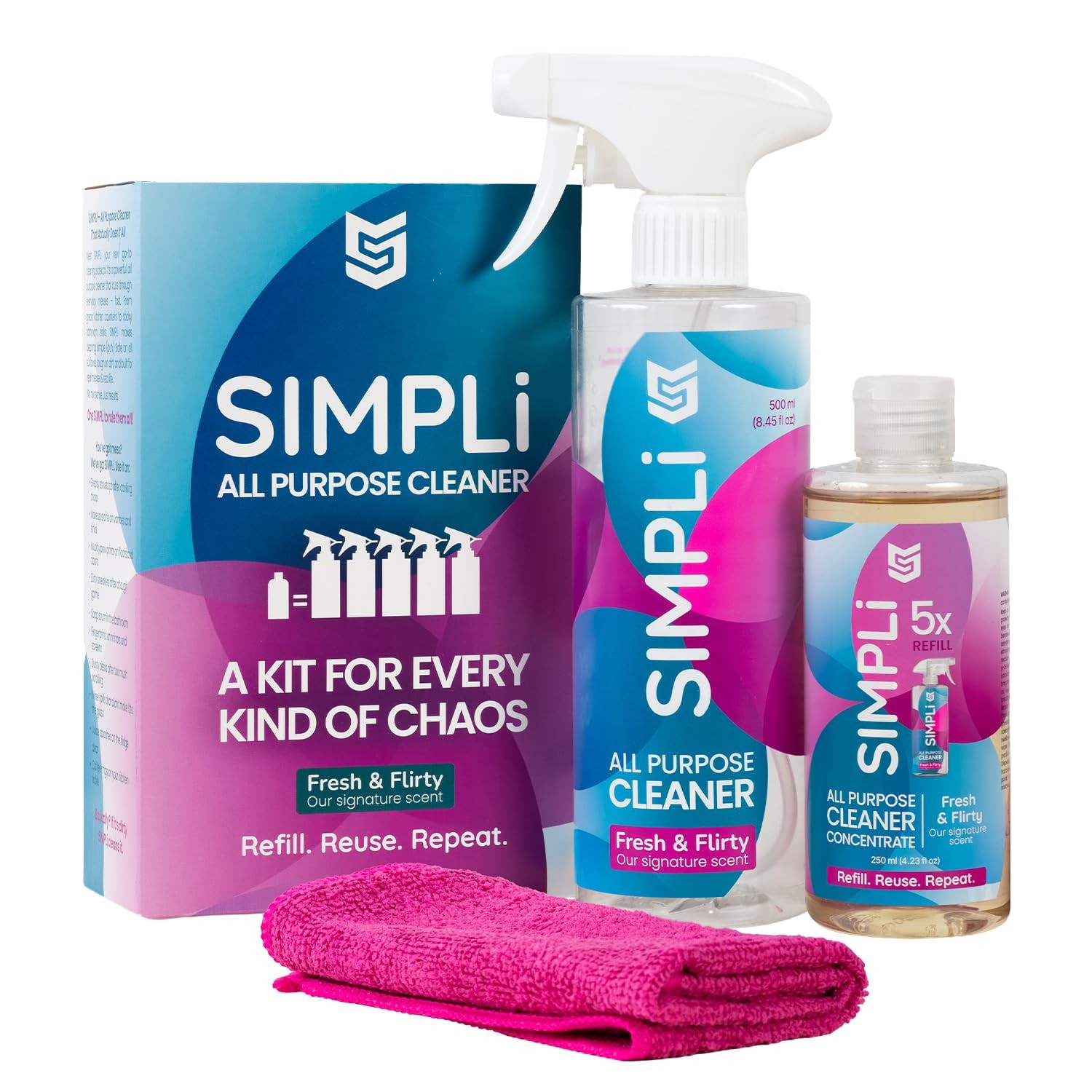 SIMPLi All Purpose Cleaner Starter Kit – Multipurpose Cleaner Concentrate Ref…