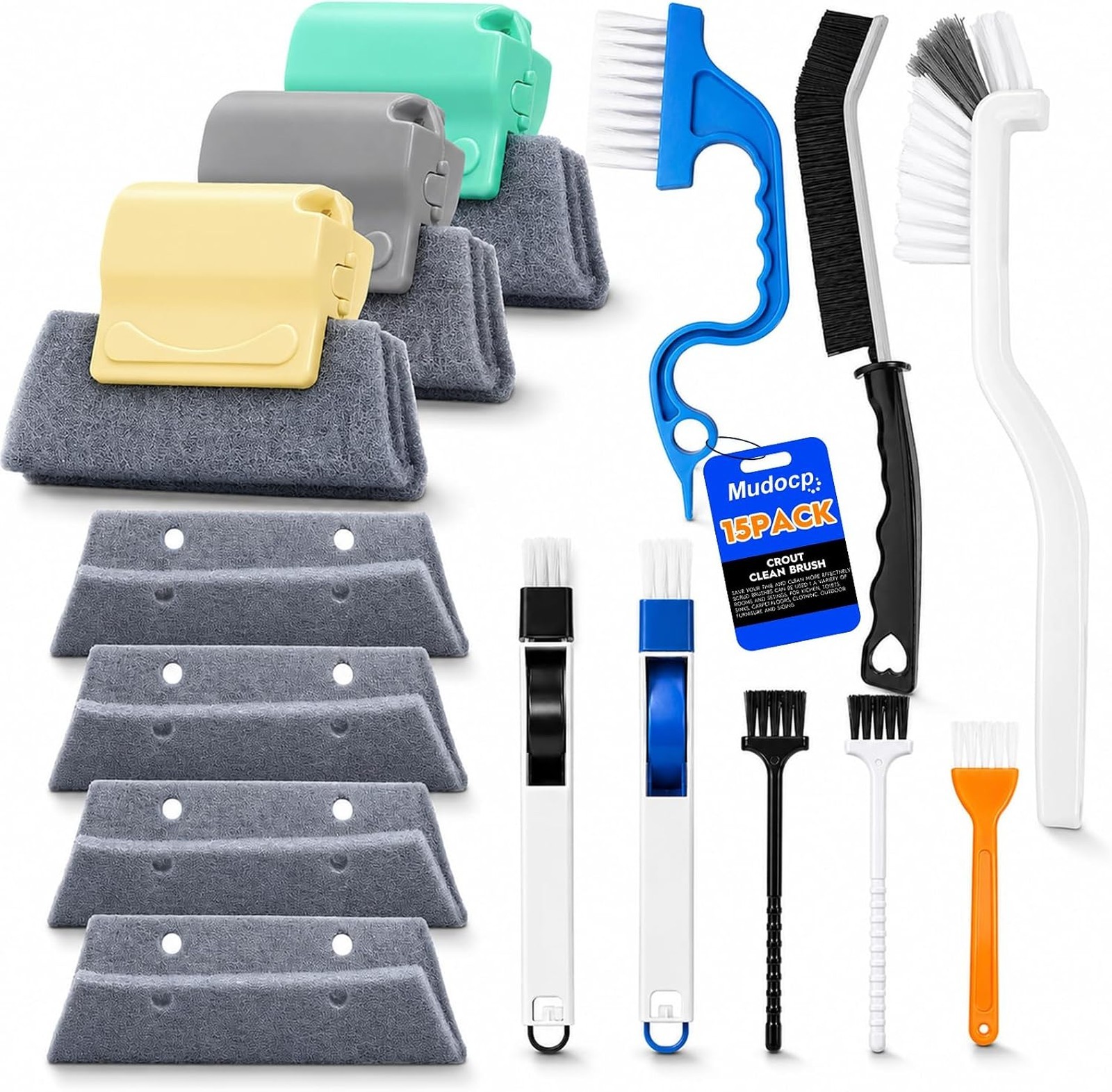 Window Track Cleaning Tools 15 Pcs Sill Brush for Window Door Tracks Sliding