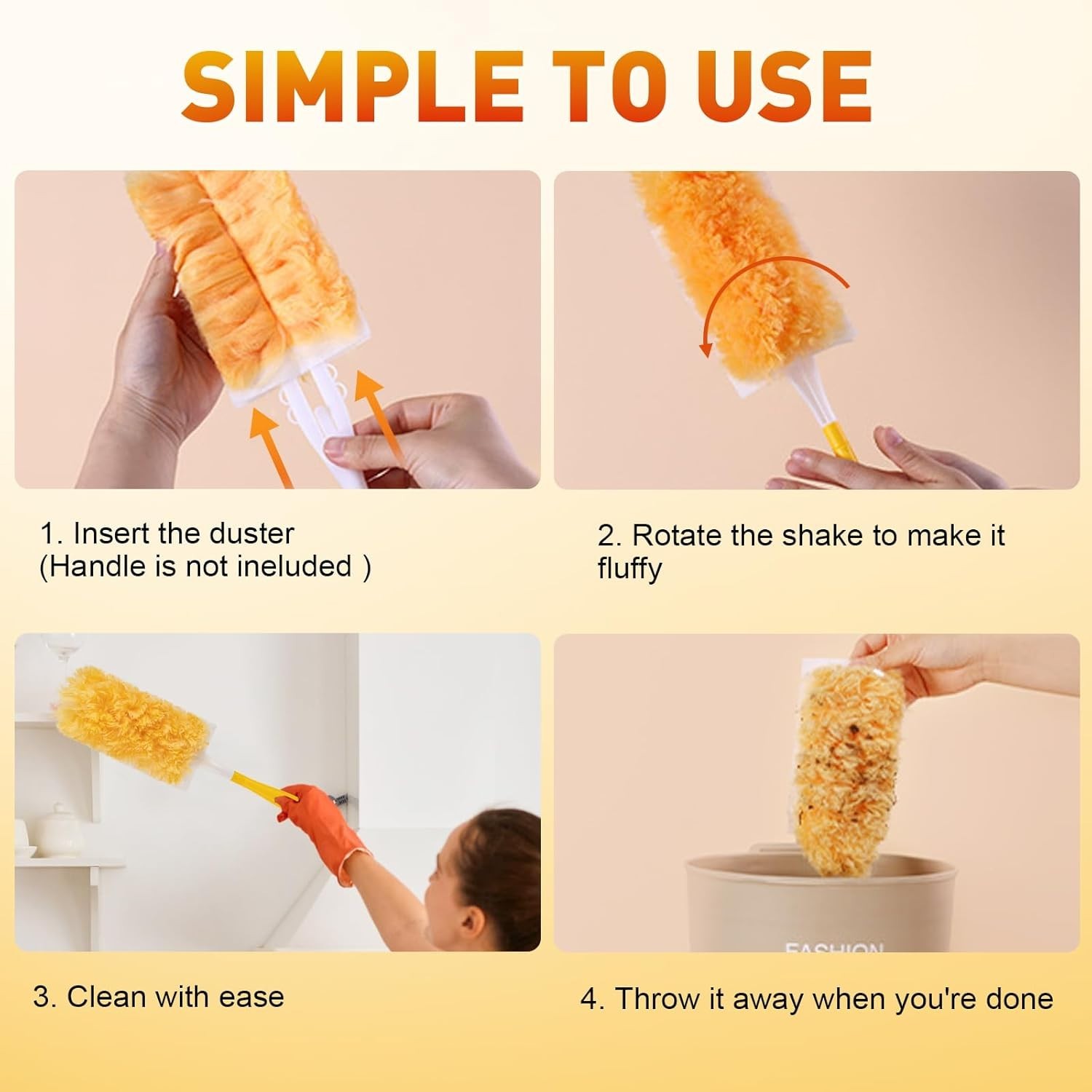 Heavy Duty Duster Refills, Unscented Disposable Dusters Kit for Cleaning Dust…