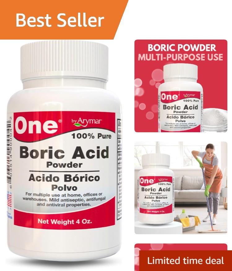 Made in USA 4oz Boric Powder – Safe & Effective Household Cleaning Solution