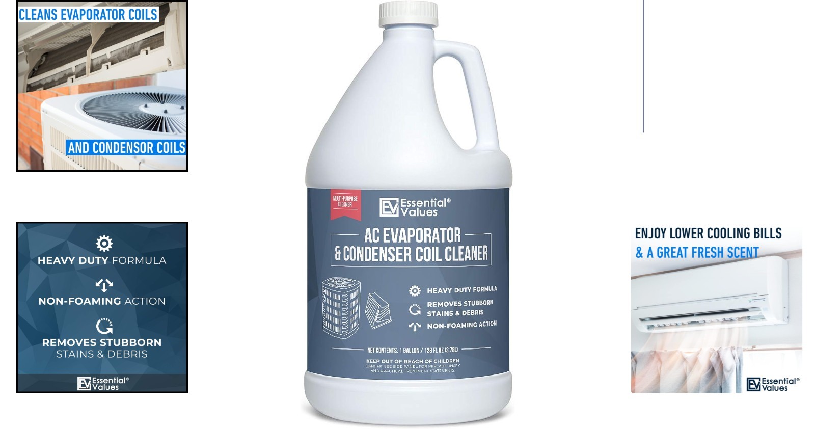 Unscented 128 oz AC Coil Cleaner | Professional Grade for Home & Commercial Use
