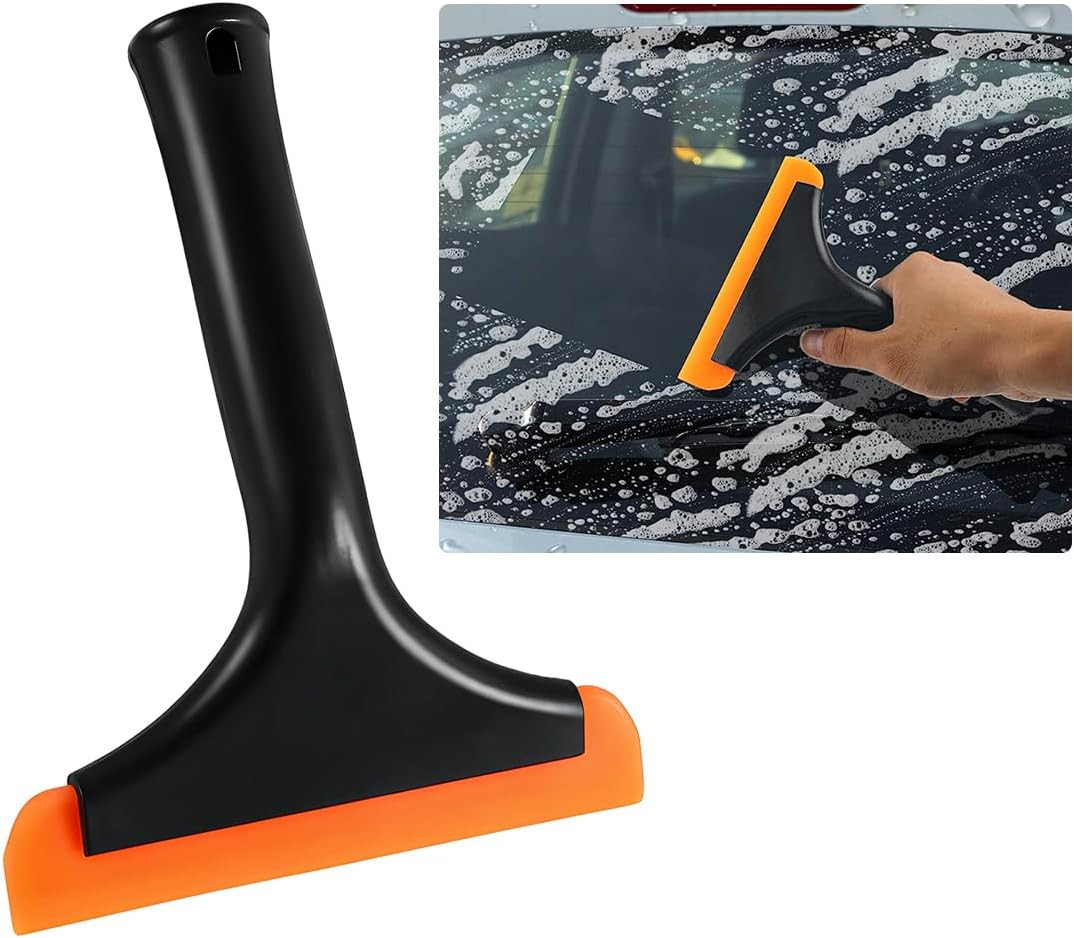 Small Rubber Window Squeegee Auto Windshield Water Blade Scraper for Car Home