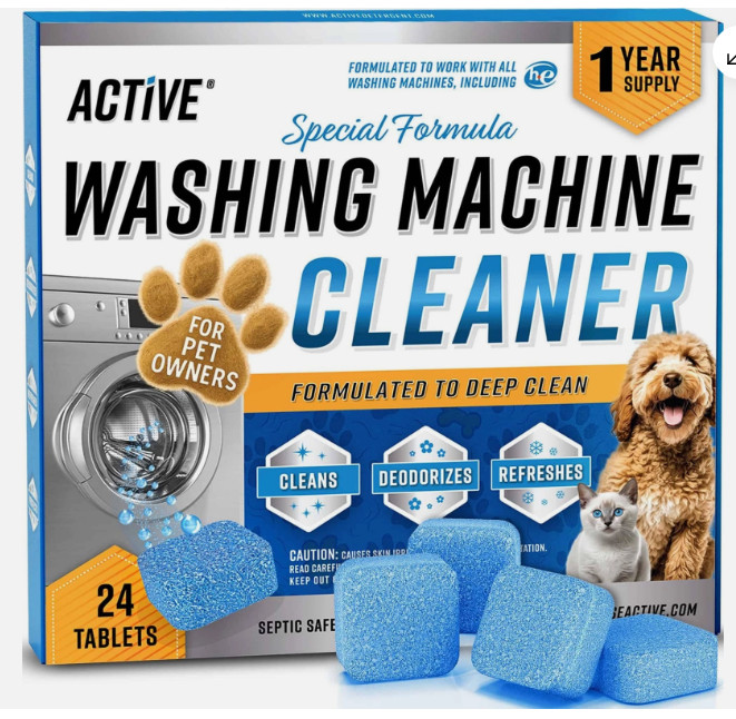 Active Enzymatic Washing Machine Cleaner for Pet Owners Deep Clean & Descale