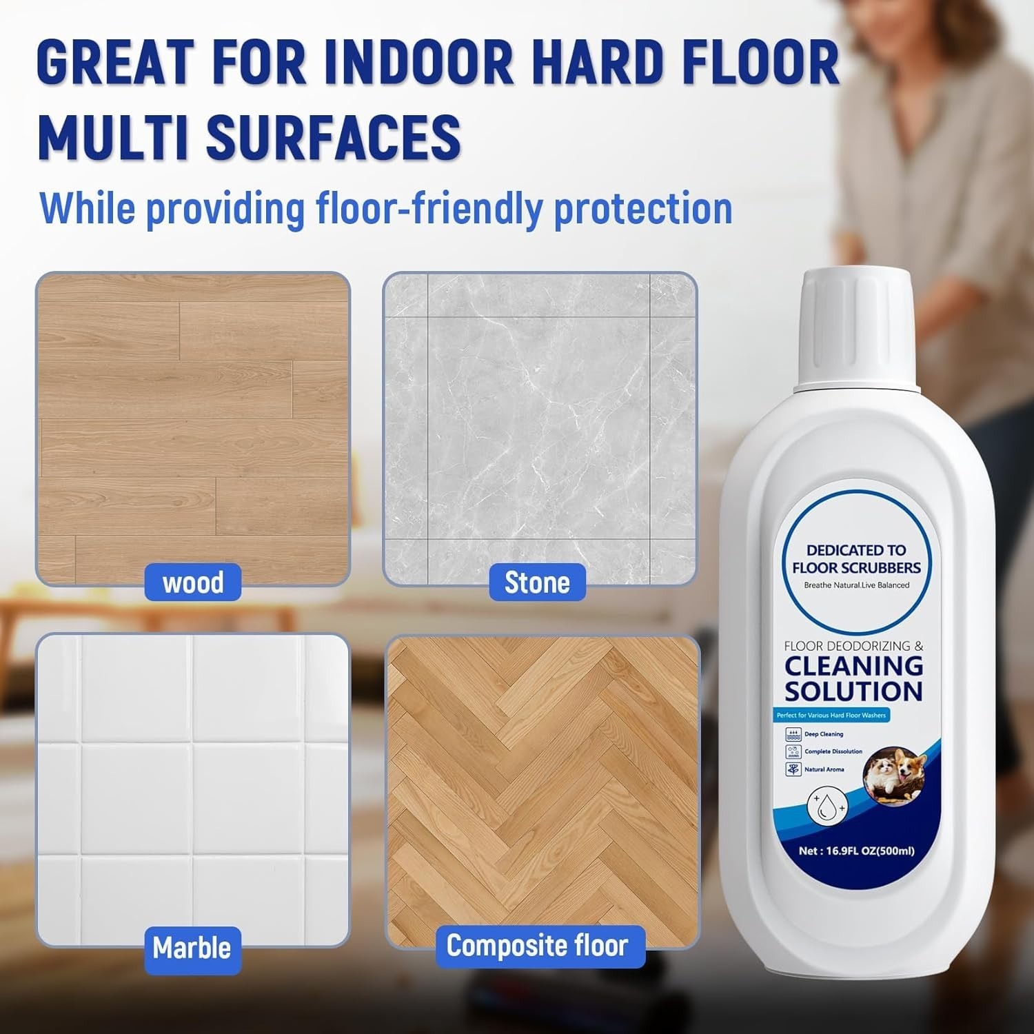 5 Bottle Multi-Surface Floor Cleaning Solution Compatible with Tineco iFLOOR …