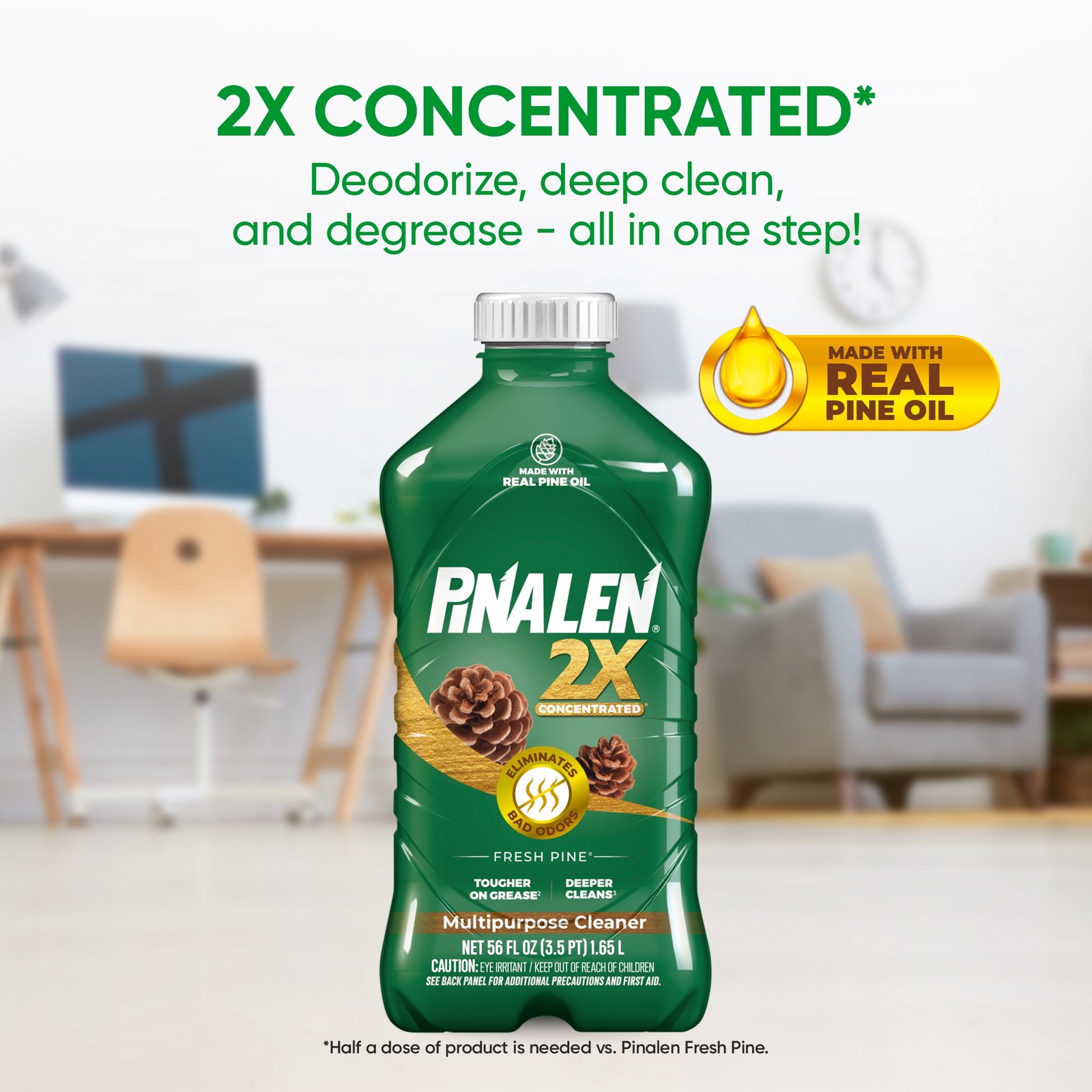(6 pack) 2X Multipurpose Cleaner – Fresh Pine Scent (56 fl oz)