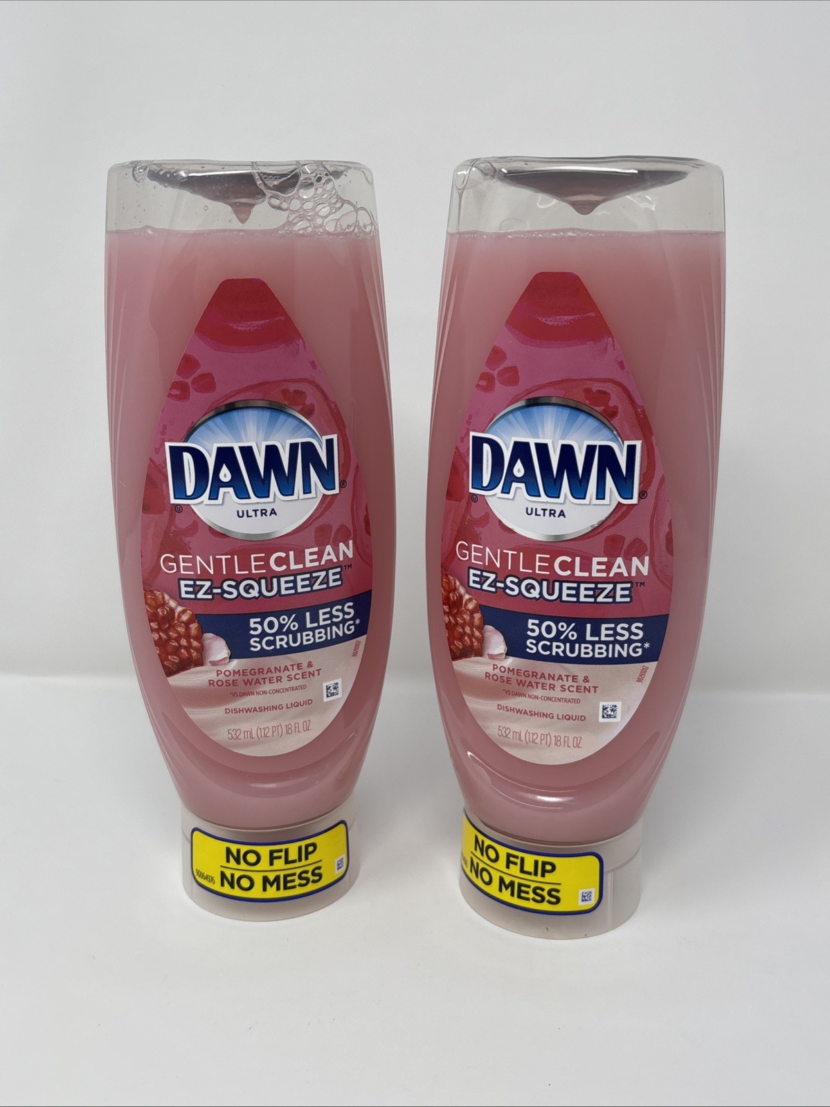 Dawn Clean Ez Squeeze Pomegranate Rose Water Dishwashing Liquid 18 oz Lot of 2
