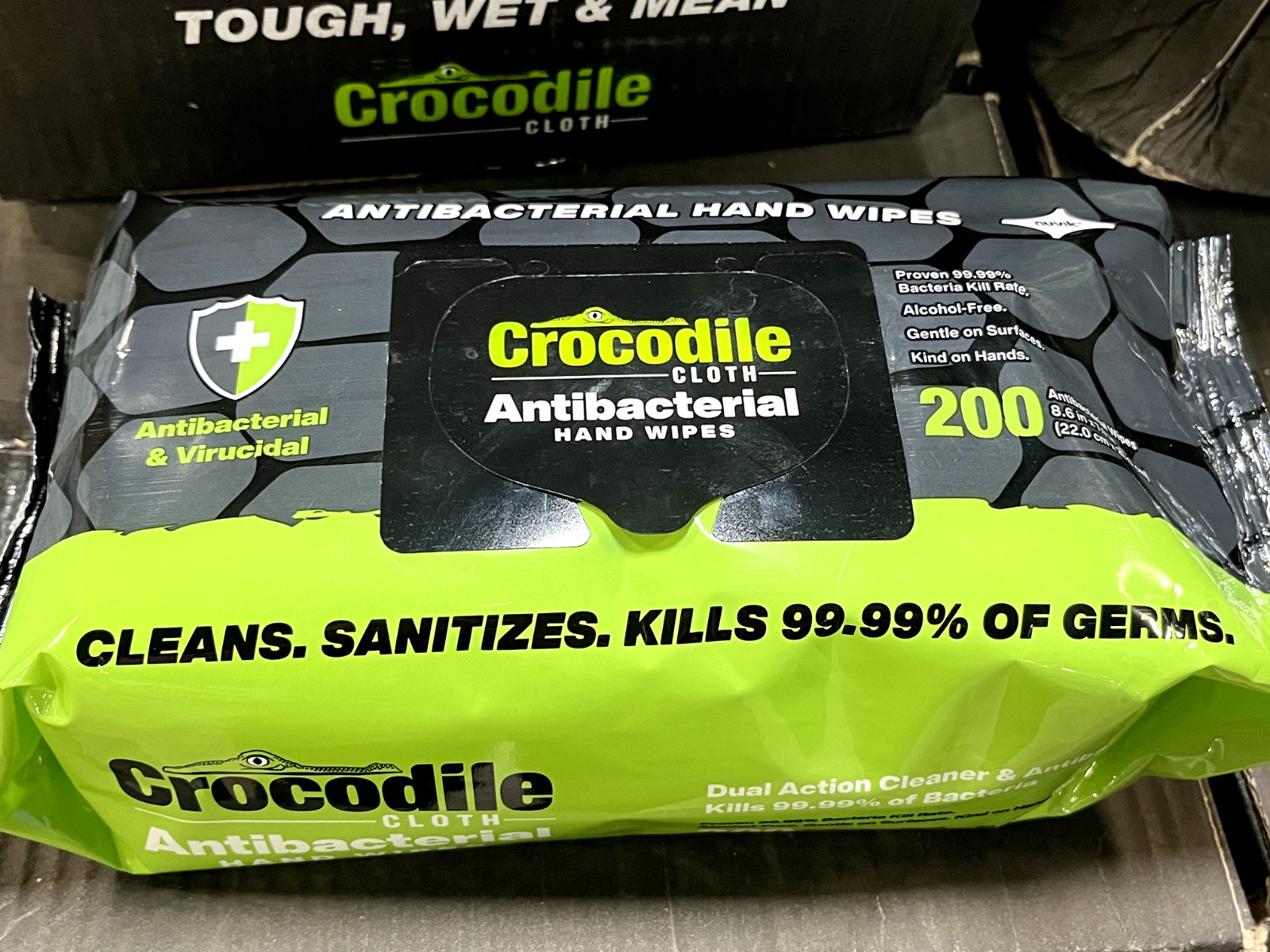5 packs Crocodile Cloth ntibacterial Hand Wipes 200 sheets per Pack
