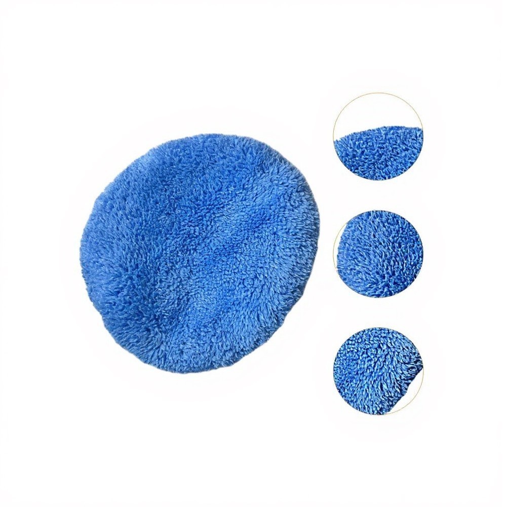 Round For Window Cleaner Robot Replacement Pads Microfiber 12 Pieces Blue