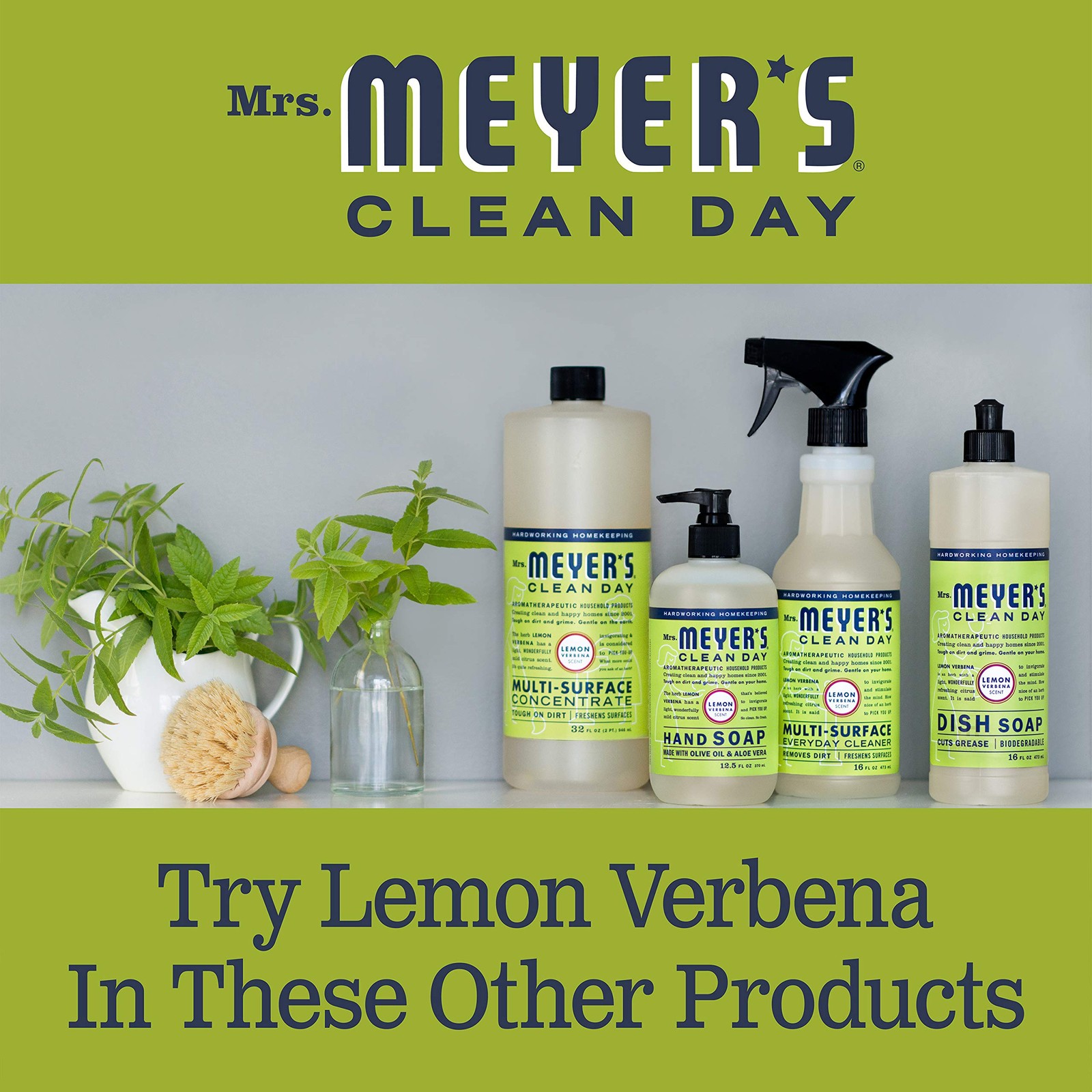 CLEAN DAY All-Purpose Cleaner Spray, Cruelty Free Formula, Lemon Verbena, 16 …