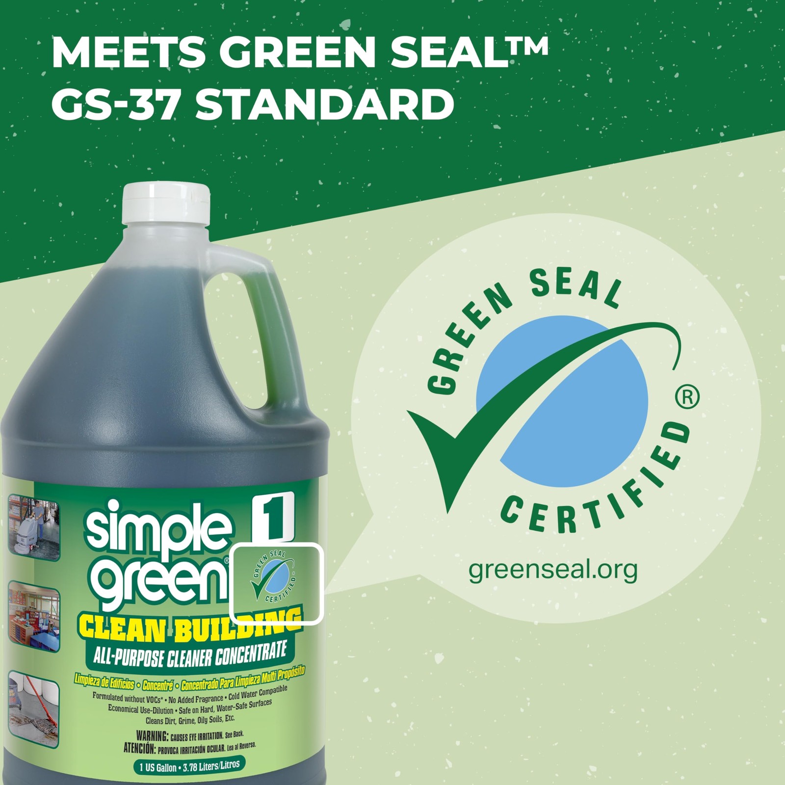 Simple Green Industrial SMP11001 Clean Building AllPurpose Cleaner Concentrat…