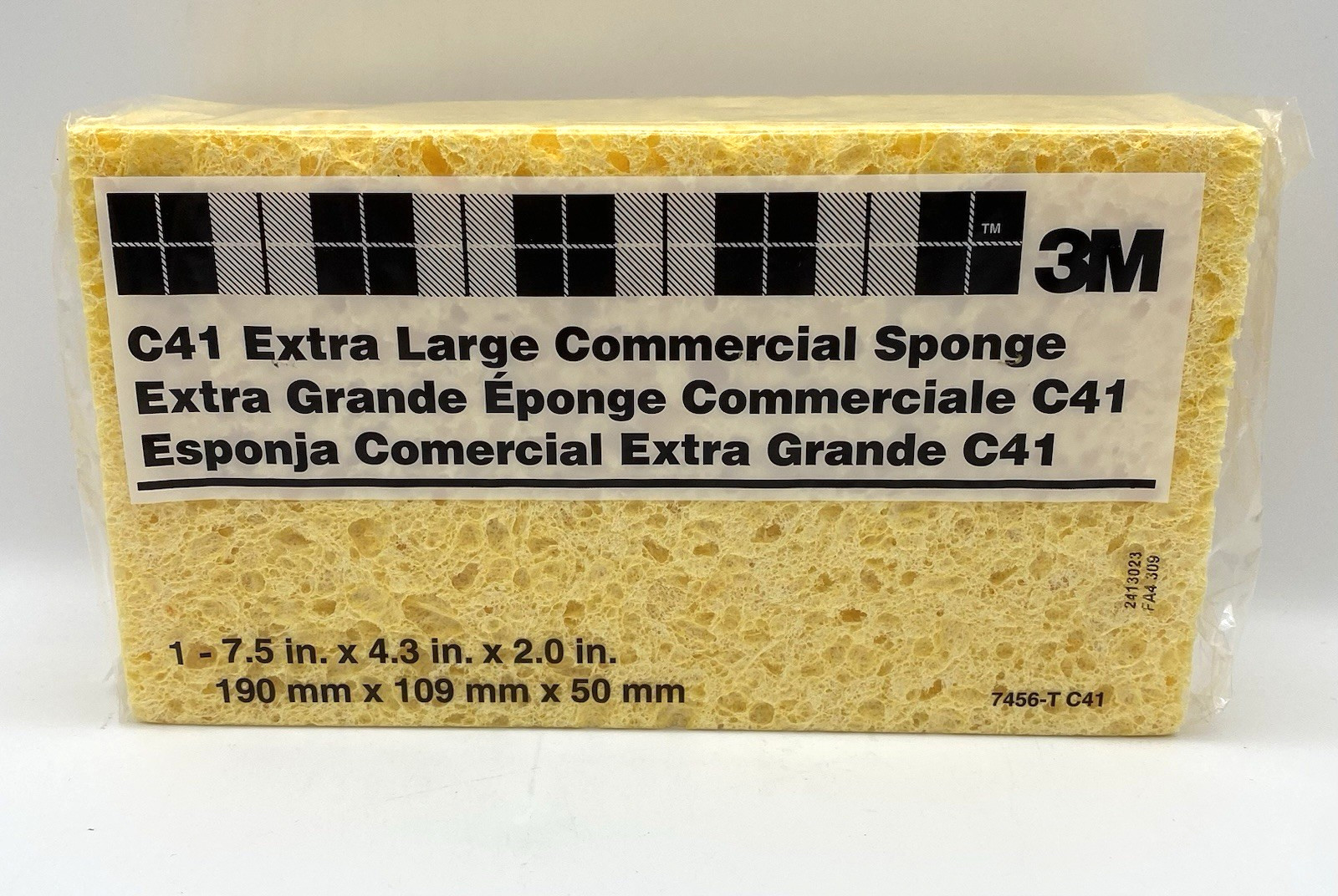 3M C41 Extra Large Commercial Sponges 7.5 x 4.3 x 2.0 inch (Pack of 6)