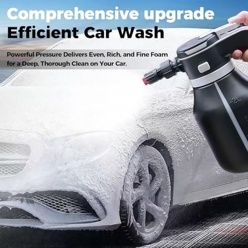 Electric Foam Sprayer,2L Portable Rechargeable Cordless Pressurized Spray Foa…