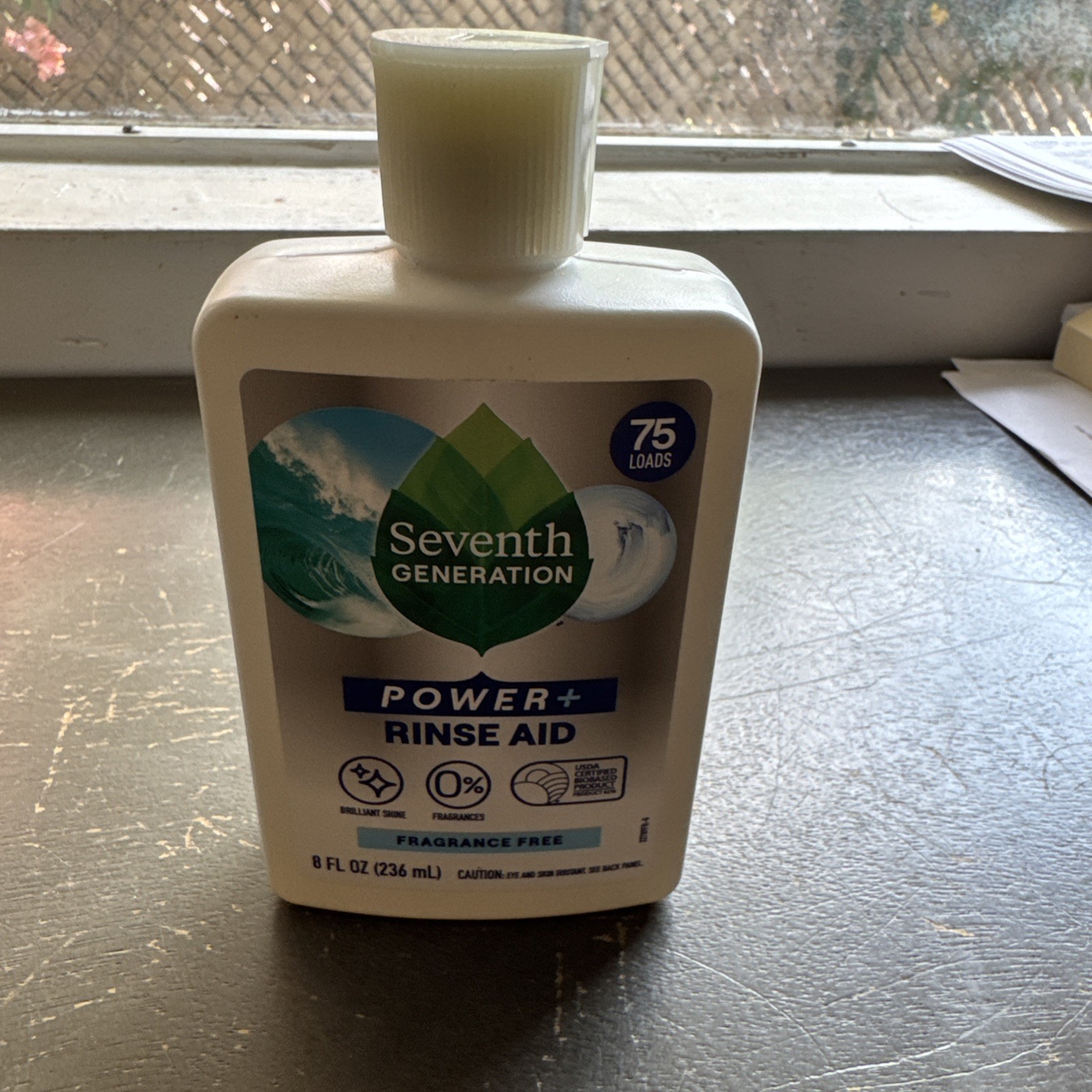 Power+, Rinse Aid, Fragrance Free , 75 Loads, 8 fl oz (236 ml)