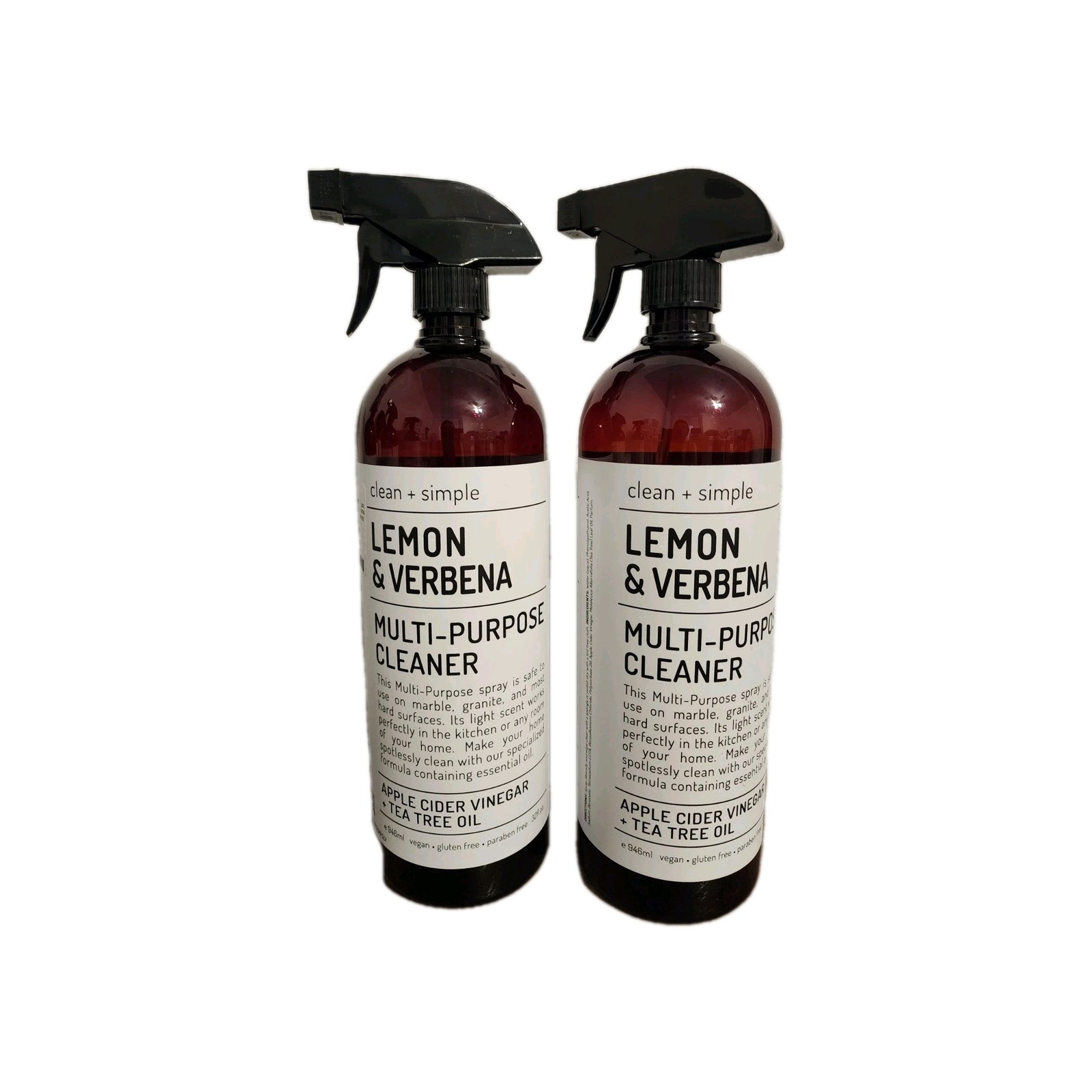 2x CLEAN + SIMPLE Lemon Verbena Multi-Purpose Cleaner Spray 32 fl oz