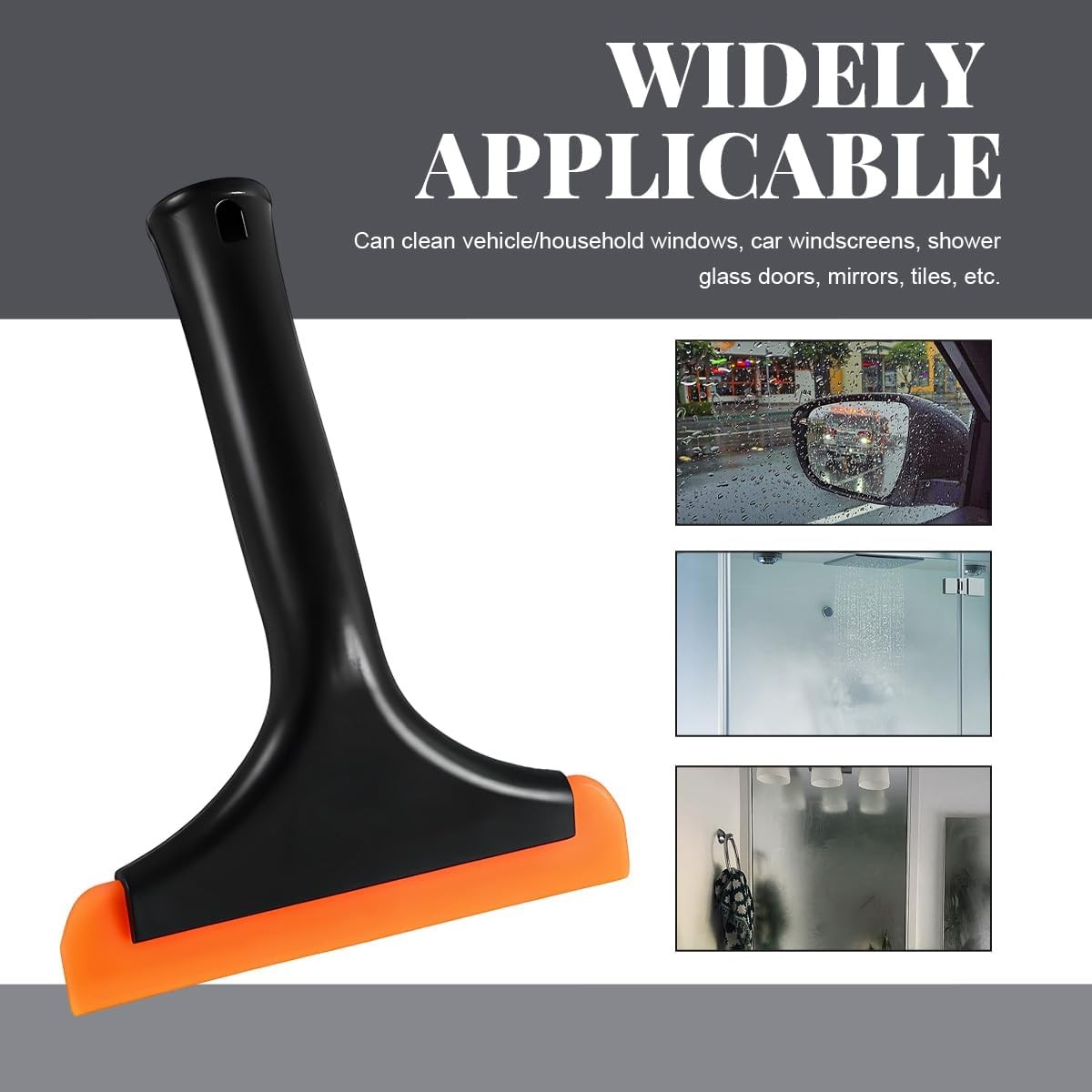 Small Rubber Window Squeegee Auto Windshield Water Blade Scraper for Car Home
