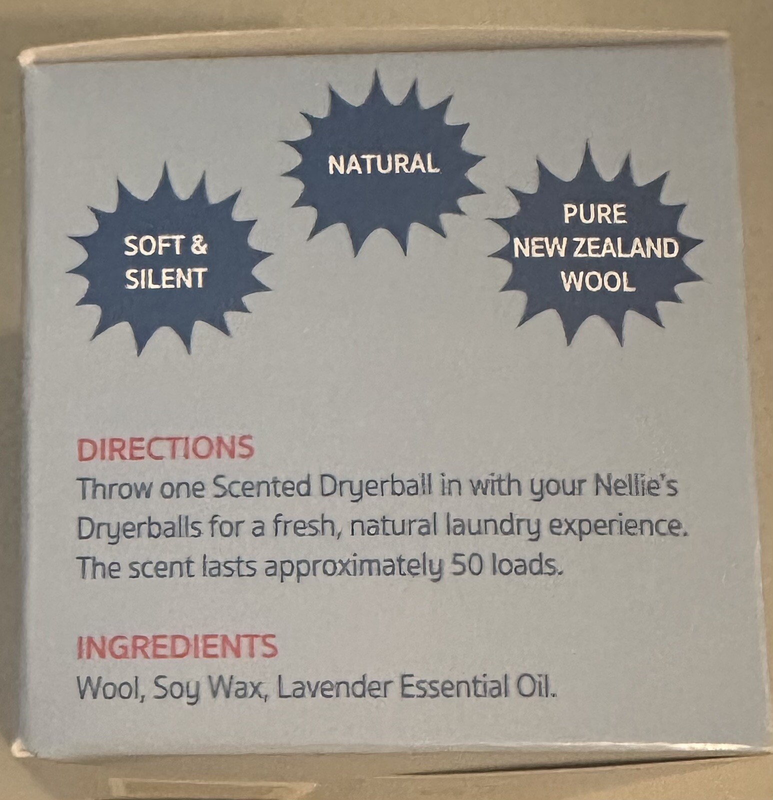 Nellie’s Scented Wool Dryerball – Lavender – Made with 100% Pure New…