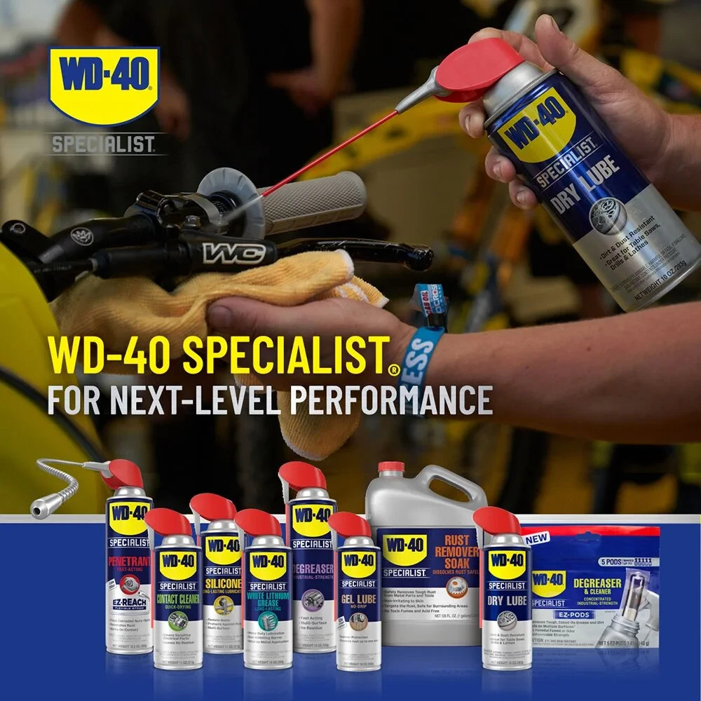 WD-40 Specialist Dry Lube with SMART STRAW SPRAYS 2 WAYS, 10 OZ