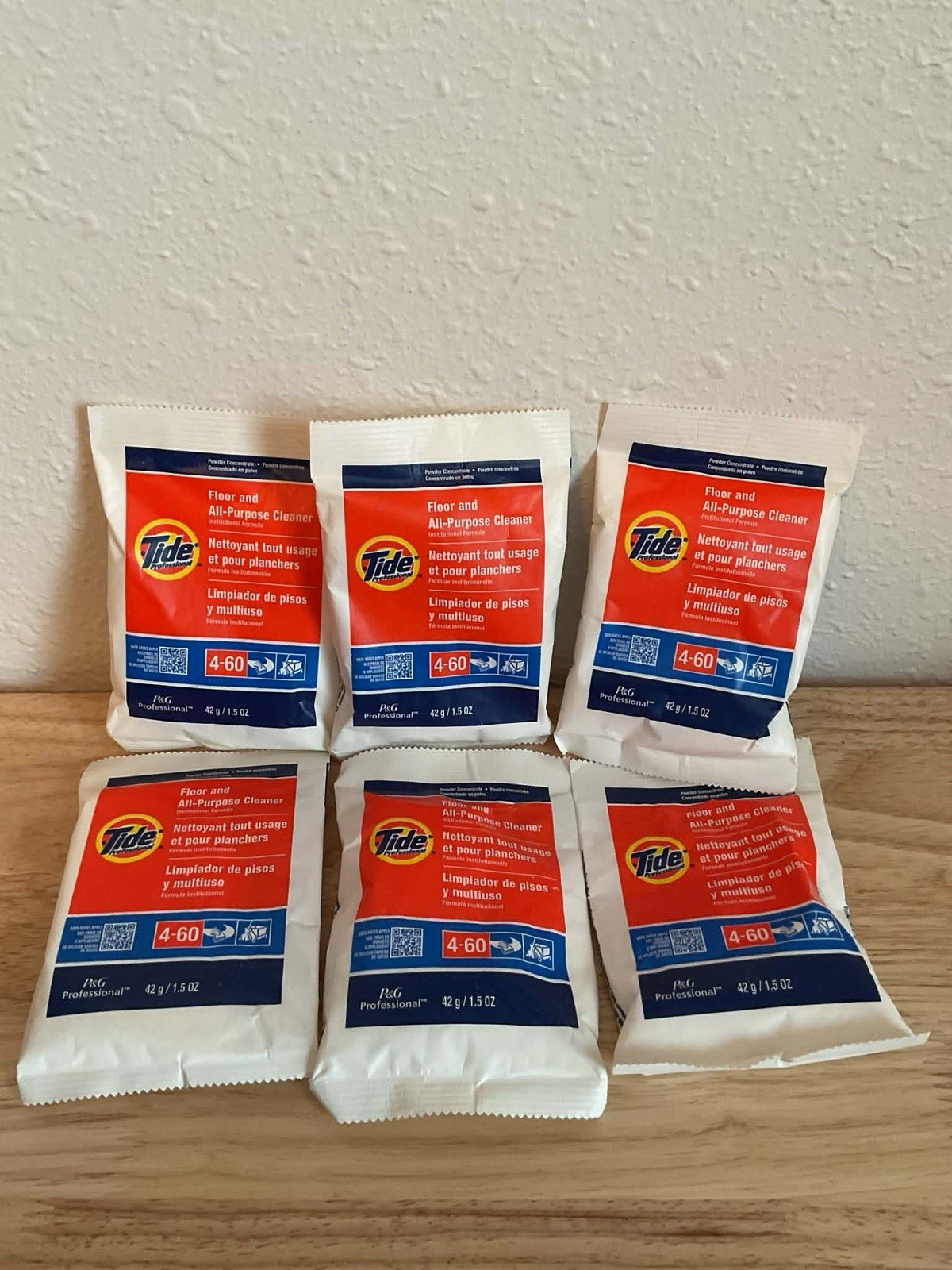 6 Tide Professional Industrial floor All Purpose Cleaner 1.5 oz each.