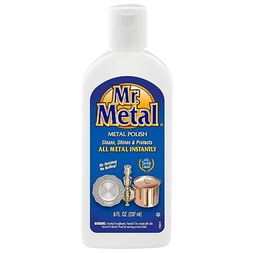 Metal Polish Liquid All Metal Multipurpose Cleaner, Non-Abrasive, Instant Ste…