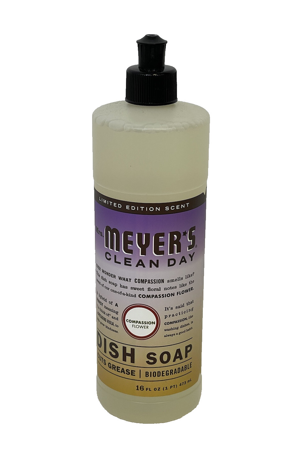 Mrs. Meyer’s Clean Day Limited Edition Compassion Flower 16oz Liquid Dish Soap