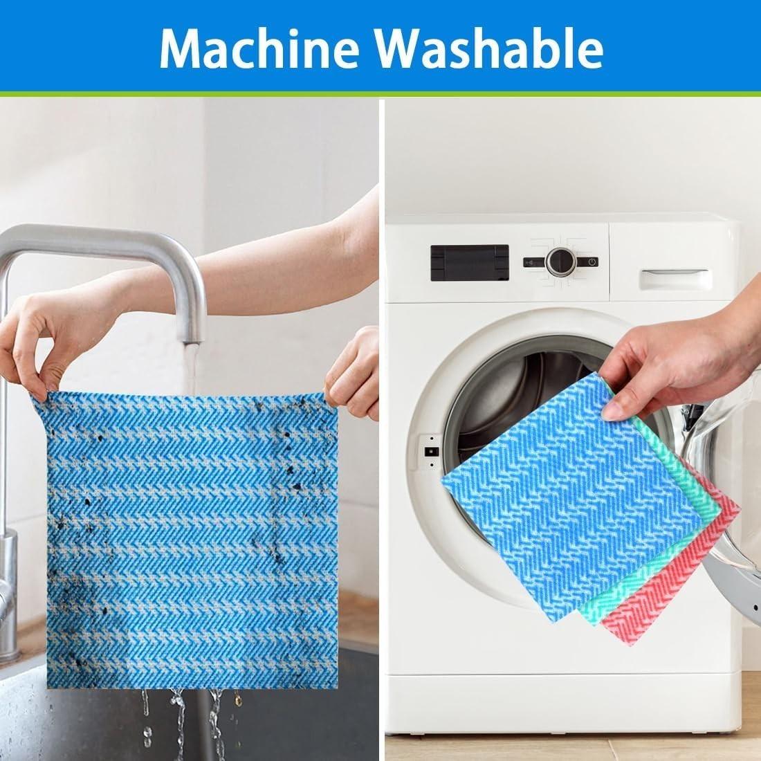 Versatile 12×12 Multi-Purpose Cleaning Wipes, 50pk Lint-Free for Home & Kitchen
