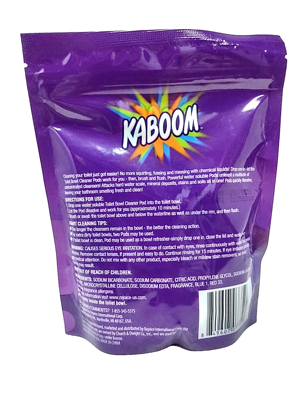 ( Lot 4 Bags ) KABOOM Fresh Scent Toilet Bowl Pods 10-Count/Bag – Total 40 Pods