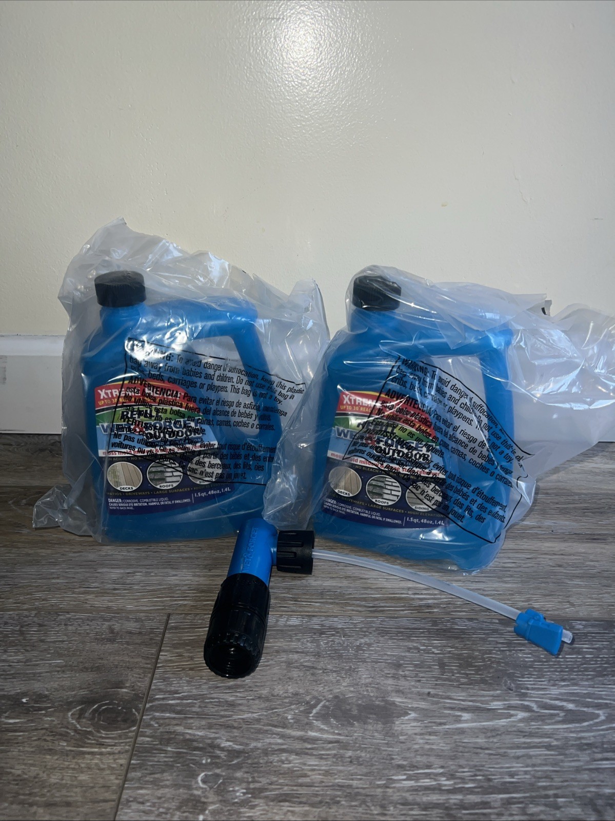 Wet & Forget Outdoor 48 Fl Oz (Pack of 2), Xtreme Reach Hose End & Refill