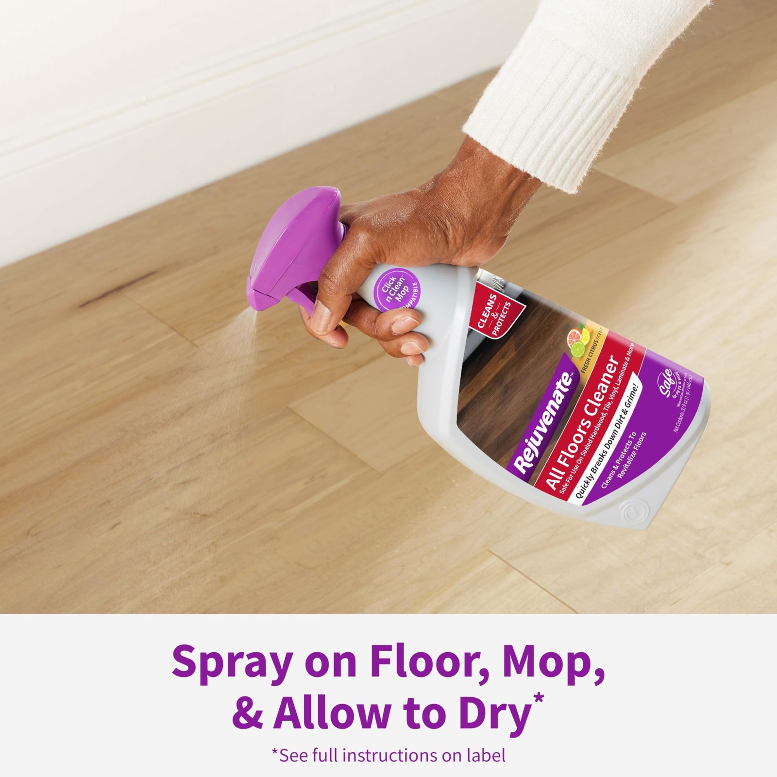 Rejuvenate All Floors Cleaner Refill, Breaks Down 1 Gal (Pack of 1), multi