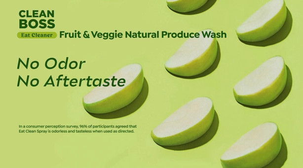 #(3) JOY CleanBoss Eat Cleaner Fruit & Veggie Wash & (1) Set Veggie 32 Wipes