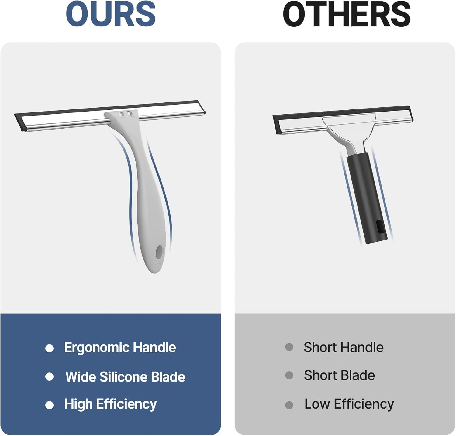 Squeegee for Glass Shower Doors Windows Mirrors Car 10 Inch All-Purpose