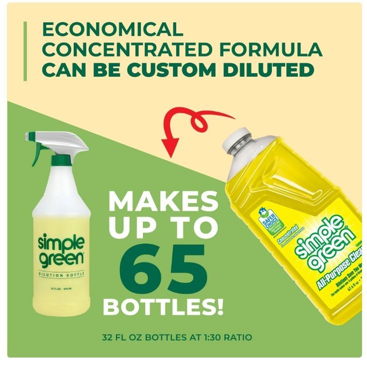 Simple Green All-Purpose Cleaner Concentrate Refill, Lemon Scent, 67.6 fl. oz