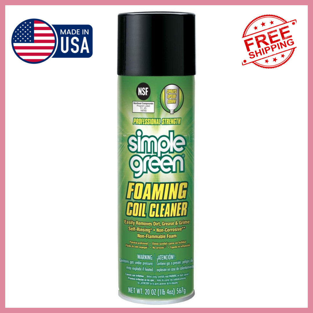 Simple Green 20 oz Foaming Coil Cleaner Aerosol – HVAC AC Coil & Condenser Clean