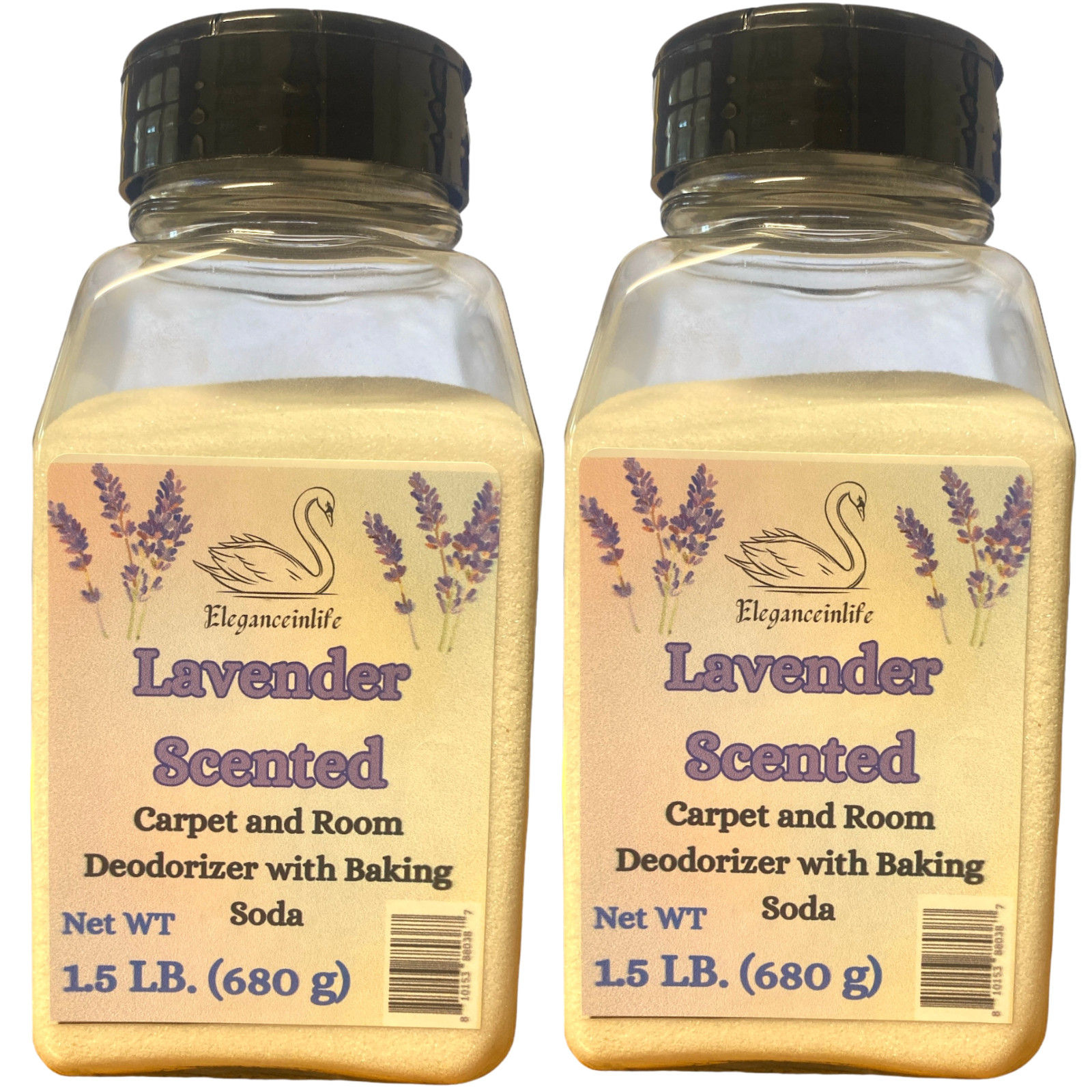 Eleganceinlife Lavender-Scented Carpet and Room Deodorizer 1.5 LB Each 2pk