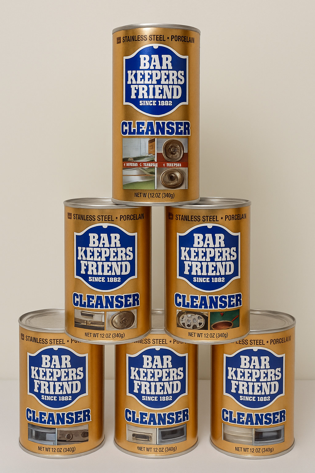 6-Pack Bar Keepers Friend All Purpose Cleaner & Polish 12 oz – Kitchen Bathroom