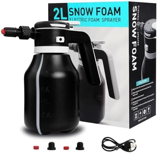 Electric Foam Sprayer,2L Portable Rechargeable Cordless Pressurized Spray Foa…