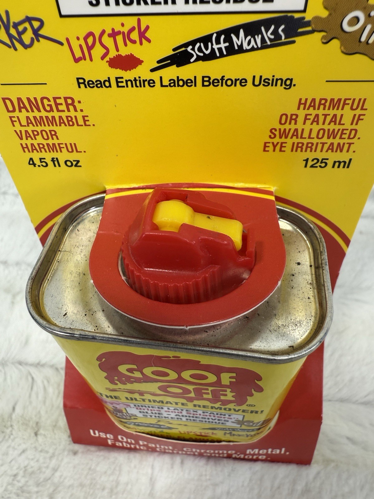 Vtg Advertising Goof Off Ultimate Remover Collectible Can Tin 4.5 fl oz Can