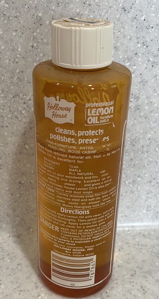 Vtg Holloway House Lemon Oil Furniture Polish~Over 3/4Full~Prop/Display/Use