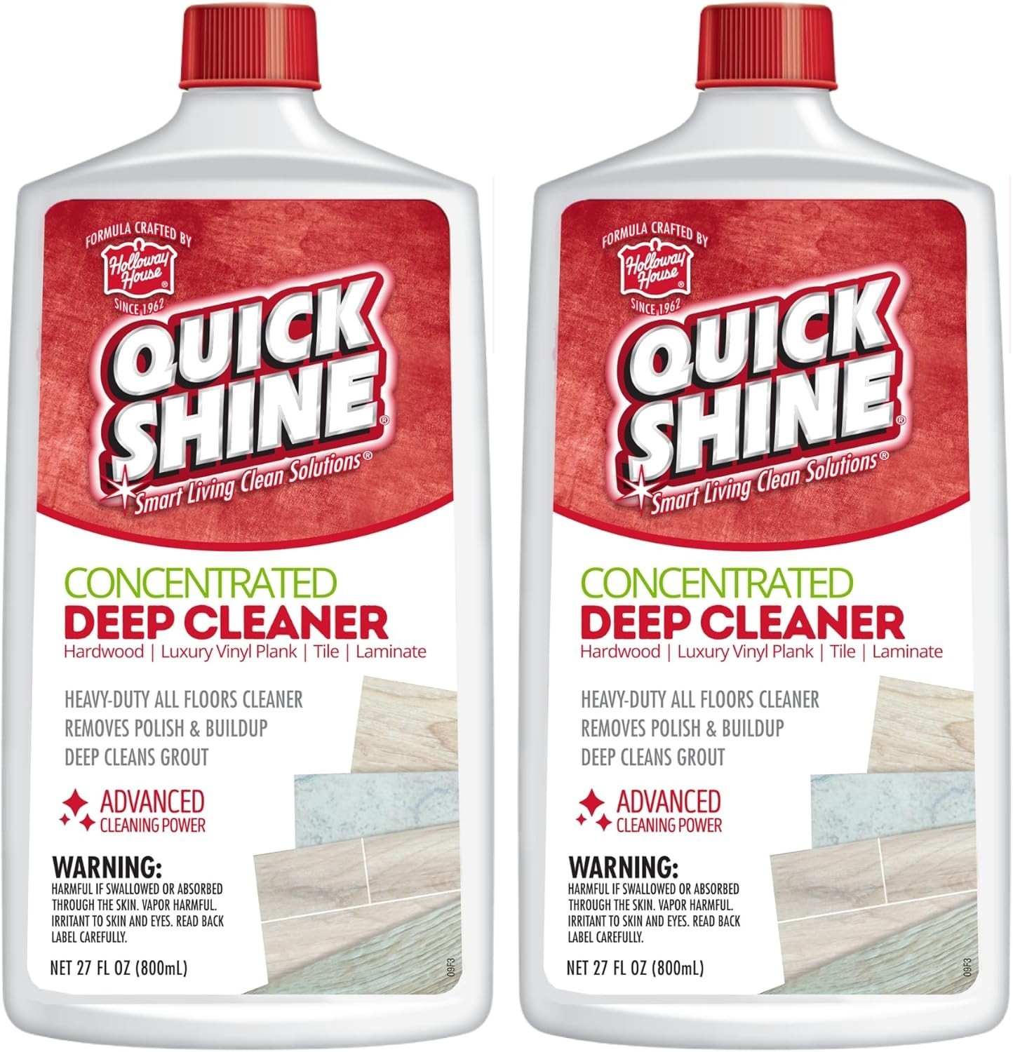 Quick Shine Multi Surface Deep Floor Cleaner and Wax Remover 27Fl oz,Pack of …