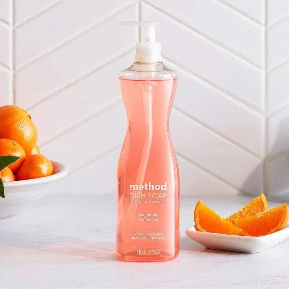 🔥✅ Method Gel Dish Soap Clementine Biodegradable Formula 18 Fl Oz Pack of 6
