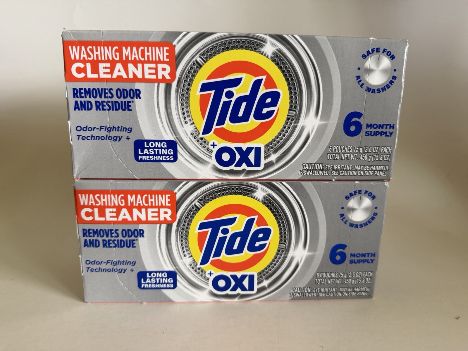 2 Boxes Tide Washing Machine Cleaner with Oxi One Year Supply