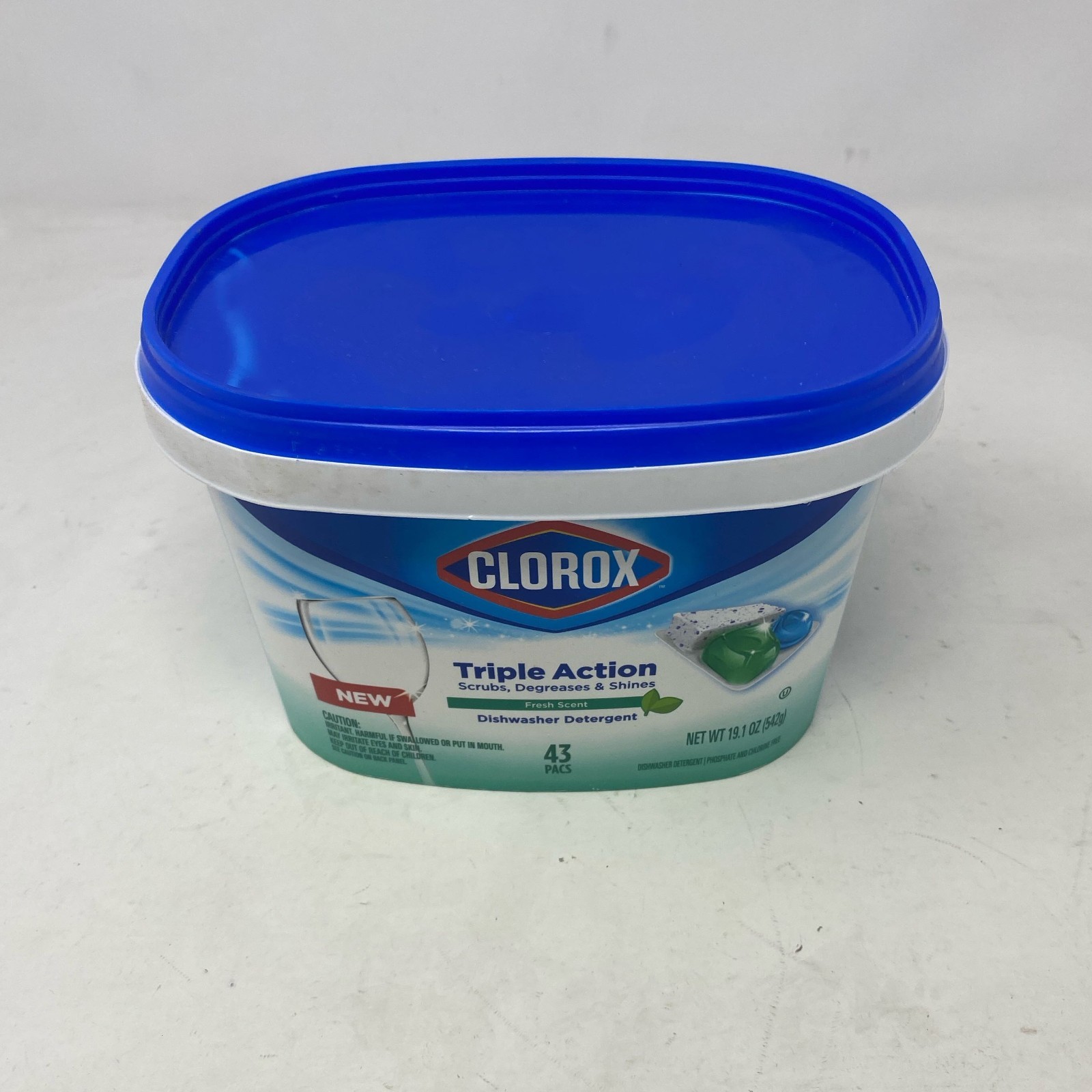 Clorox Triple Action Dishwasher Detergent Pacs Fresh Scent 43ct