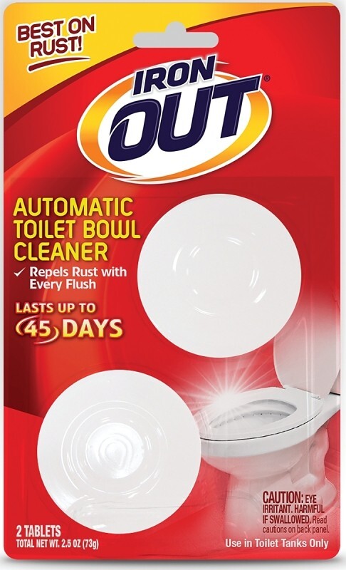 NEW IRON OUT AT12T AUTOMATIC TOILET BOWL TIME RELEASE CLEANER TABLETS 6909212