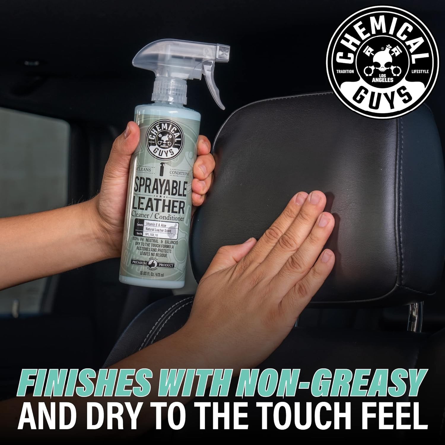 Chemical Guys Sprayable Leather Cleaner Conditioner Car Seat Interior Care