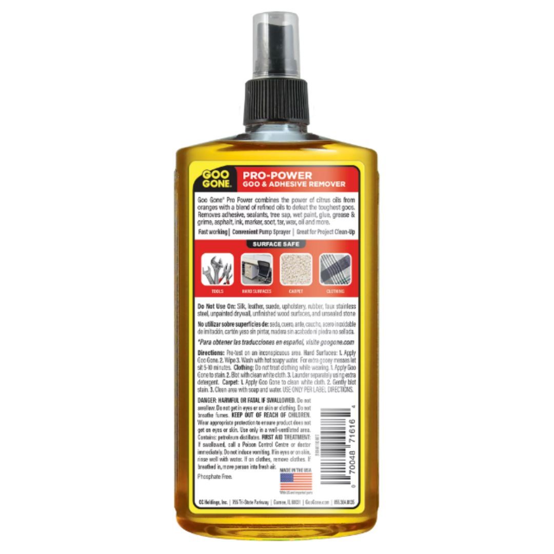 Goo Gone Pro-Power Goo & Adhesive Remover Pump Spray, 16 Oz
