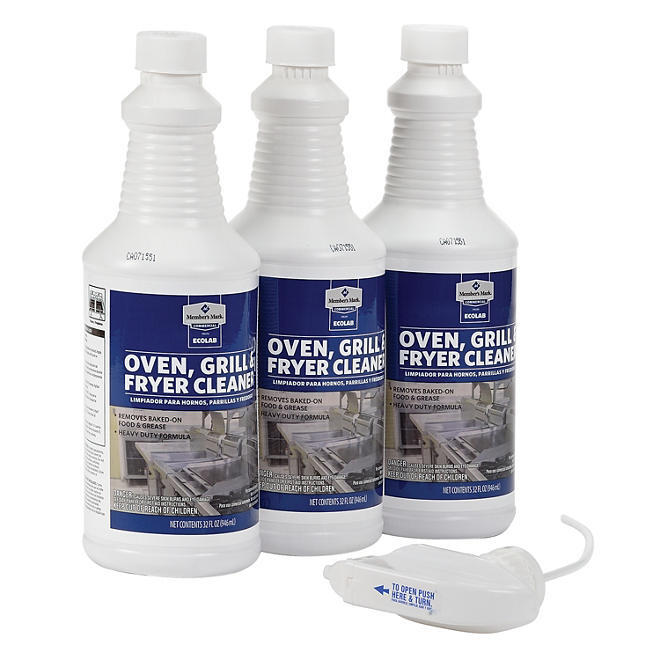 3 PK Restaurant Commercial Oven, Grill and Fryer Cleaner 32 oz. Free Shipping